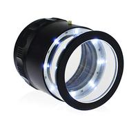 10X Loupe Bijoutier avec 8 lumières LED, Jewelry Loupe avec échelle de réticule Interchangeable pour Diamants, Bijoux, Pièces de Monnaie, Identification de Bijoux, Reconnaissance de Monnaie