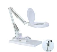 10x loupe d'agrandissement avec Un Bras léger et réglable réel 4,7 "LEGLES DE Verre LED GAGNIFICATION LED, 3 Modes de Couleur étape sans étape éteinte pour Un Travail rapproché, Les