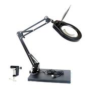 10x loupe d'agrandissement avec Un Bras léger et réglable réel 4,7 "LEGLES DE Verre LED GAGNIFICATION LED, 3 Modes de Couleur étape sans étape éteinte pour Un Travail rapproché, Les