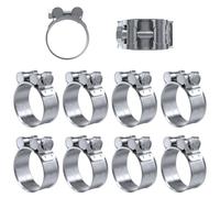 10x Lumonic Collier de serrage à boulon articulé 36-39mm Collier d'échappement pour les voitures de chantier et les camions