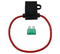 10x Lumonic Porte-fusible automobile avec 25cm de câble étanche avec capuchon I 30A Porte-fusible automobile plat I Porte-fusible automobile, porte-fusible plat