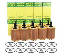 10X MANN Filtre À Huile + Vis Pour VW GOLF 4 5 6 PASSAT TOURAN T4 T5 1.2-2.5 TDI