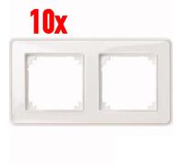 10x Merten M-CREATIV Cadre 2fach System M MEG4020-3500 Transparent Blanc Polaire