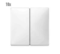 10x Merten Système Zone Bascule Séries Interrupteur Bouton Blanc Polaire Double