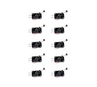 10X Micro-Fin de Course de Longue Charniere Levier A Galet Bras SPDT Declic LOT - Rouge et Noir
