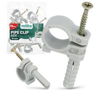 10x Millto Collier De Fixation Tube Polypropylène 16 mm Support Tuyau Montage Mural Plafond Raccordement Plomberie Électrique Résistant Aux Intempéries Professionnel