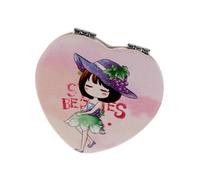 10x Mini Miroir De Maquillage À Deux Visages Miroir Pliable Aléatoire