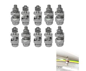 10x module pv de pince de terre, clip de câble de cosse de mise à la terre , accessoires pour support de panneau , clip de mise à la terre de panneau standard pour système de mon