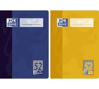 10x Oxford 100050397 Livret octavo LIN52 A6 32 feuilles 90 g/m² quadrillé