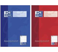 10x Oxford 100057950 Cahier de devoirs A5 48 feuilles assorties