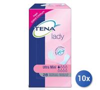 10x Pack Tena Lady Ultra Mini, 28 Pz