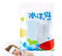 10x pads frais - Patch de refroidissement | Bouettes de front des coussinets de gel | Patches de refroidissement pour l'inconfort de fièvre | Patch de fièvre | Migraine apaisante | Maux de tête | Maux