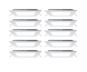 10x panneaux LED encastrés, salon, spots de plafond, lampes à grille en aluminium