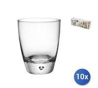 10x Paquets 3 Verres En Verre Luna Dof Cl 34 Transparent Bormioli Rocco