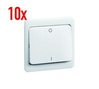 10x Peha Wippe D 80.642.02 Reinweiß Wippe pour Interrupteur/Poussoir 2 pôles