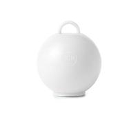 10x petits Poids ballons plastique BLANC ±70g/p, par 10 pièces