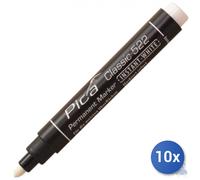 10X Pica Marché Marqueur Instantané 522 Pica Blanc