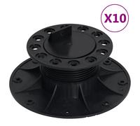 10x Pieds de Terrasse Réglables 60-88 mm Piédestal Jardin Extérieur vidaXL