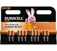 10X Piles Duracell AAA Plus Power Boost, jusqu'à 100% d'autonomie supplémentaire (1 Blister de 10 Piles) 10 Piles AAA (LR03/MN2400)
