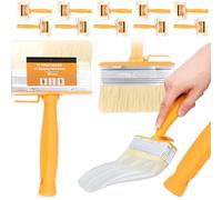 10x Pinceau De Peinture Plate 120 mm | Brosse Pinceau À Enduit Brosse À Laque Pinceau pour Meubles Mur Terrasse Teinture Murale Mobilier Clôture Bois Revêtement
