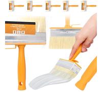 10x Pinceau De Peinture Plate 140 mm | Brosse Pinceau À Enduit Brosse À Laque Pinceau pour Meubles Mur Terrasse Teinture Murale Mobilier Clôture Bois Revêtement