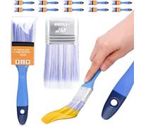 10x Pinceau Large 38 mm Plat pour Peinture Acrylique Vernis Lasures Teintures et Décoration Intérieure Extérieure Accessoire pour Travaux Manuels et Création Artistique