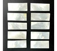 10x Plaques en nacre 42x16x1.5mm pour incrustation de guitare, MOP Luthier Blank BLANC