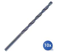 10X Pointe Alpen Pour Métal HSS DIN 338 Série Longue MM 10 X 184