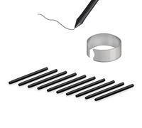 10X Pointes de Remplacement pour One by Wacom/Bamboo/Intuos/Intuos 5&4&3/Intuos Pro(PTH-451/651/851)/Cintip/Cintip Companion 1&2&Hybrid/Cintip 13H, Para CTE-,MTE-,CTL-,CTH- Tablette Graphique, Noir