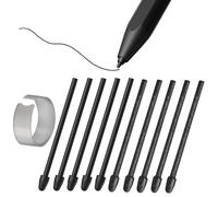 10X Pointes de Remplacement pour Remarkable 1/2/Marker/Marker Plus & Boox Pen2 Pro/Boox Pen Plus/Boox Triangle Pen/BOOX Wacom Stylo Stylet, Boox Max/Note/Nova/Go/Tab Ultra&Mini Série, Noir+Flet