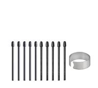 10X Pointes de Remplacement pour Wacom One Standard Pen (2023 Edition) pour Wacom One 13 Touch (DTH134) / 12 (DTC121) / M (CTC6110) / S ( CTC4110), Noir+Flet