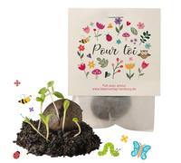 10x "Pour toi" bombes à graines - petit cadeau & souvenir original - bombes à fleurs pour collègues, invités & enfants - graines & boules fleuries comme cadeau attentionné, écologique et durable