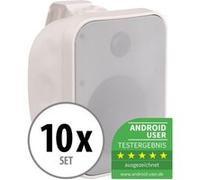 10x Pronomic OLS-5 WH haut-parleurs plein air blanc 10x 80 Watt Blanc G