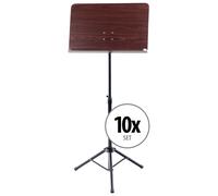 10x Pupitre Support Musique Partition Tripode Aspect Bois Palissandre Ajustable