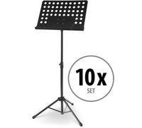 10x Pupitre Support Trepied D'orchestre Musicien Reglable 69-115cm Robuste Noir