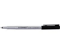 10x Q-Connect® KF04081 Stylo fibre, non-permanent, env. 0,5 mm (F), noir