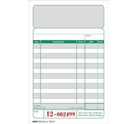 10x RNK Verlag 2952F Bloc de caisse bicolore agrafé en haut 2 x 50 feuilles 96 x 167 mm numérotées(S)