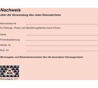 10x RNK Verlag 3117 Cahier de preuves pour plaques rouges 16 pages A5 paysage