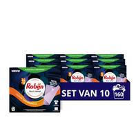 10x Robijn Wasmiddeldoekjes Black Velvet 16 stuks - Multipack