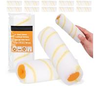 10x Rouleau 15 cm Rechange Peinture Latex Émulsion Surfaces Pour Façades Murale Anti-Projections Antigoutte Fournitures De Peinture Laque Universel