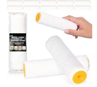 10x Rouleau Peinture 15 cm Rechange Rouleau Remplaçable Laine Polyacrylique pour Mur Peindre Mobilier Travaux Rouleau Anti-Éclaboussures Fournitures Peintur