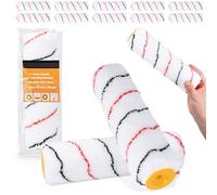 10x Rouleau Peinture 25 cm Manchon Microfibre Rouleaux Remplacement Peintures Laques Mur Plafond Façade Décoration Accessoires Peinture Professionnels