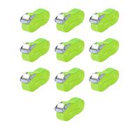 10x Sangle 0,25 tonne 5 mx25 mm Vert Fluorescent Transport Remorque vidaXL