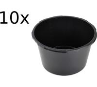 10x Seau à mortier 65 L rond Seau de chantier Seau à ciment Bac à mortier Seau de chantier