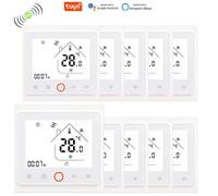 10x Smart Tuya WiFi Thermostat Thermostat d'ambiance numérique LCD programmable Thermostat mural encastré Thermomètre d'intérieur