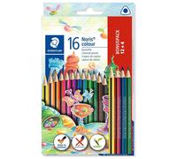 10x STAEDTLER 187 C12P1 Crayon de couleur triangulaire Noris colour, 12 + 4 étui carton