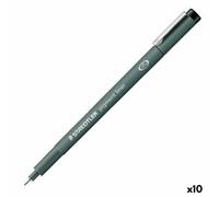 10x Staedtler® 308 01-9 feutre fin pigment liner 0,1 mm noir
