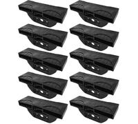 cyclingcolors 10x Support Latte Double 38 x 8 mm pour Sommier TPR Fixe Embout Flexible Lit Meuble Latte Fixation Rotule articulé, Noir