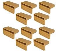 cyclingcolors 10x Support Latte pour sommier 53mm x 8mm Plastique Embout à Agrafer Visser Lit Meuble Flexible Latte, Marron Clair