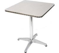10x table de bistro M28, set de tables de jardin, rectangulaire, 60cm